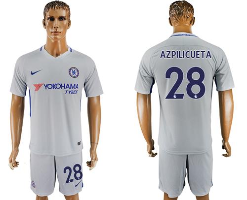 Chelsea #28 Azpilicueta Sec Away Soccer Club Jersey